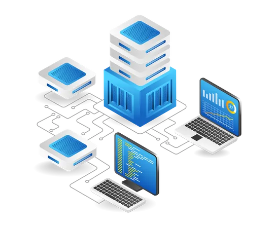 Server network  Illustration