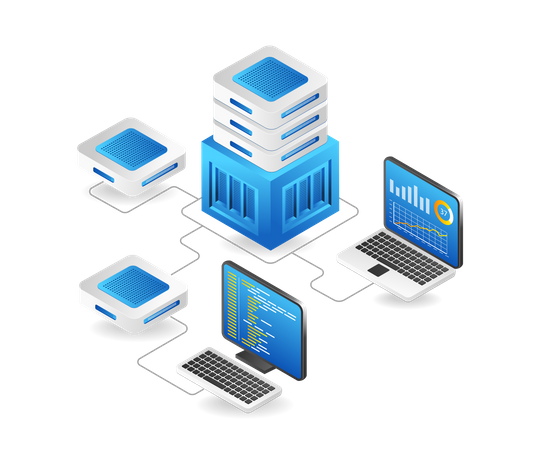 Server network  Illustration