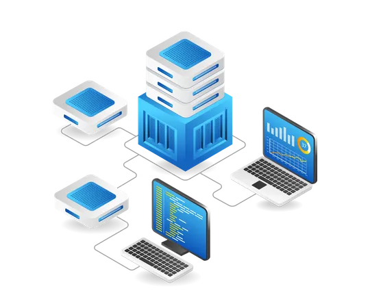 Server network  Illustration