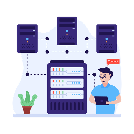 Server network  Illustration