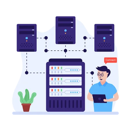 Server network  Illustration