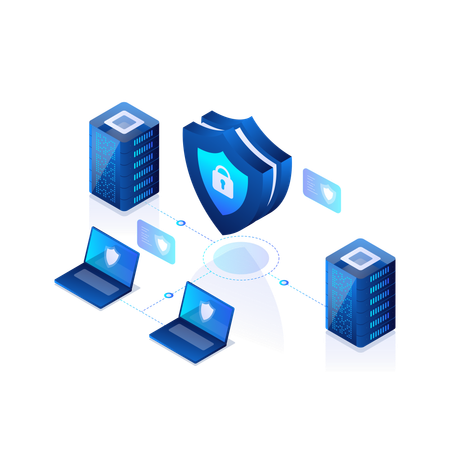 Server network Security  Illustration