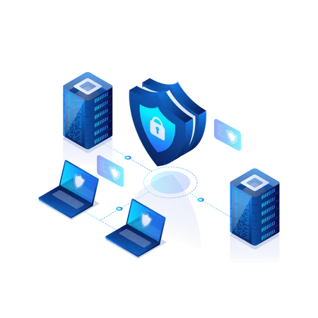 Server network Security  Illustration