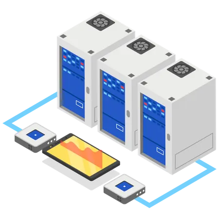 Server Operating Device Illustration