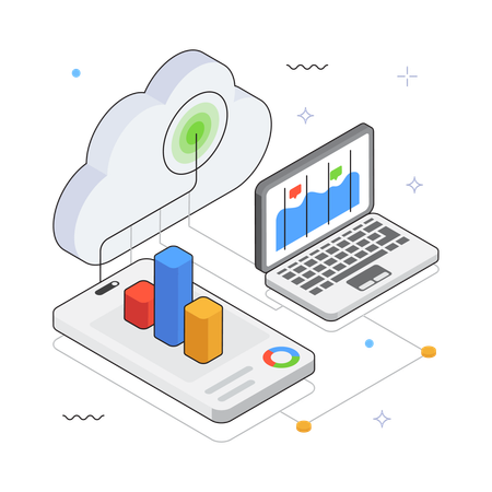 Server Rack with API Integration  Illustration