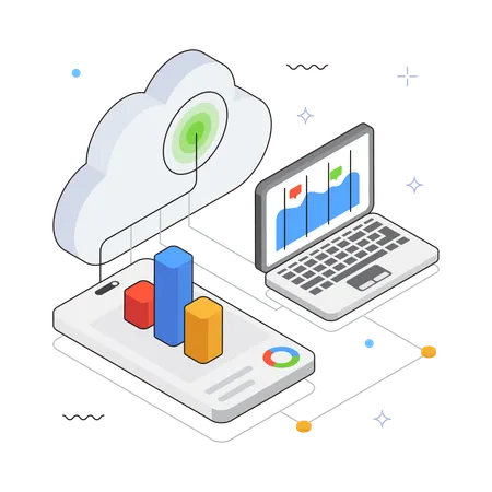 Server Rack with API Integration  Illustration