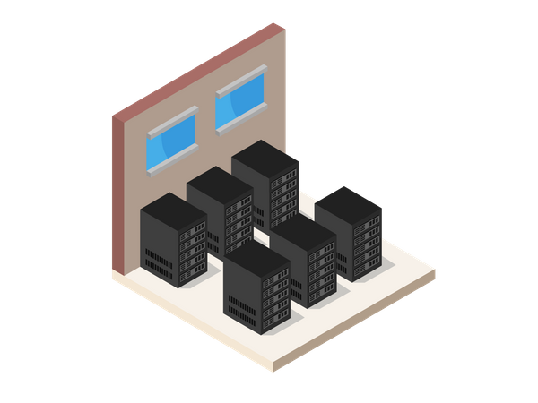 Server Room Illustration