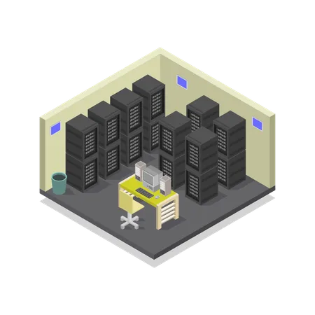 Server Room  Illustration