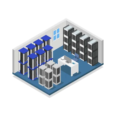 Server Room  Illustration