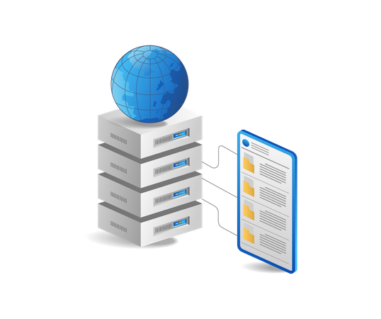 Server Storage Folder  Illustration