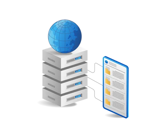 Server Storage Folder  Illustration