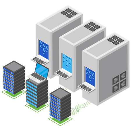Server super Computer Illustration