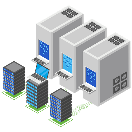 Server super Computer  Illustration