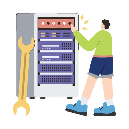 Server Under Maintenance  Illustration