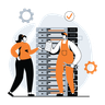illustrations of server maintenance unit
