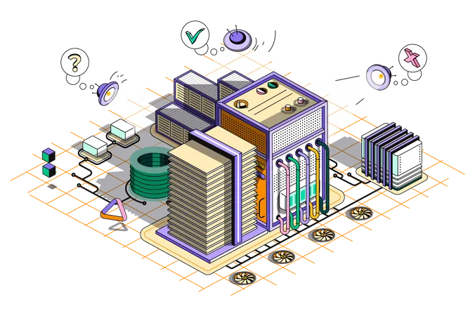 Serverwartung  Illustration