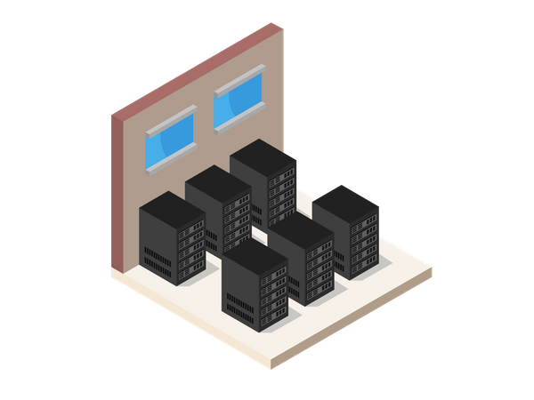 Serverraum  Illustration