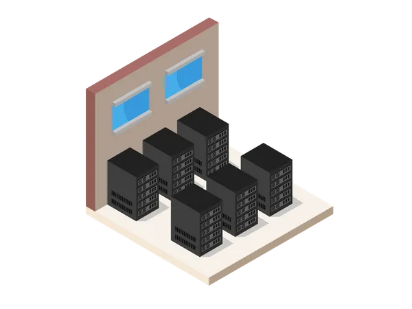 Serverraum  Illustration