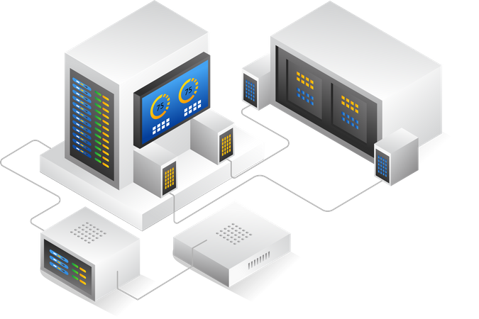 Boîtier de contrôle d'analyse du serveur  Illustration