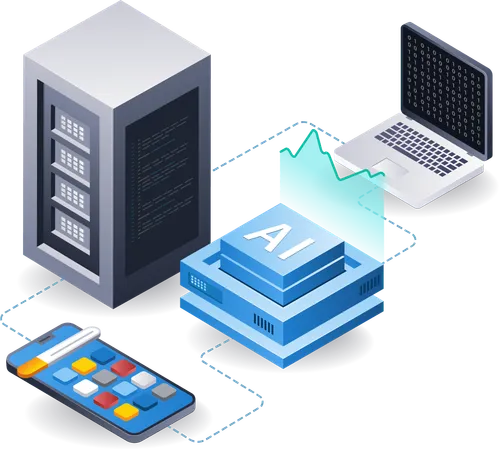 Serveur d'analyse d'intelligence artificielle  Illustration