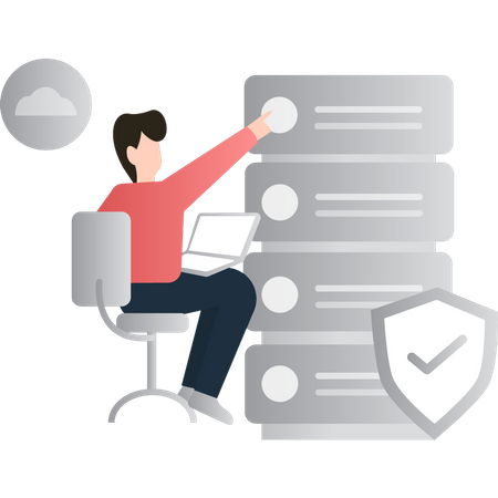 Serveur de données sécurisé  Illustration