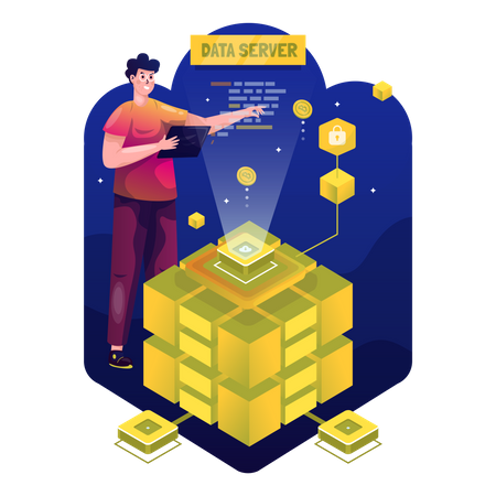 Serveur de crypto-monnaie  Illustration