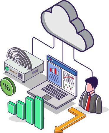 Serveur de signaux cloud  Illustration