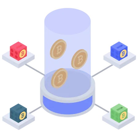 Serveur de vente de bitcoins  Illustration