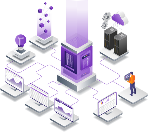 Serveur d'hébergement  Illustration