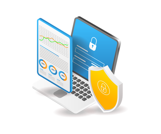 Performances des données de sécurité du serveur informatique  Illustration