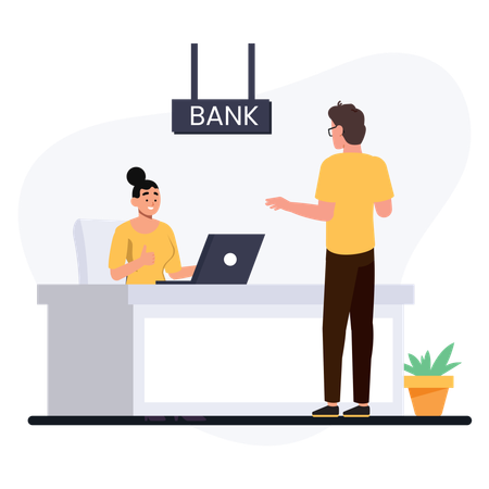 Service bancaire  Illustration