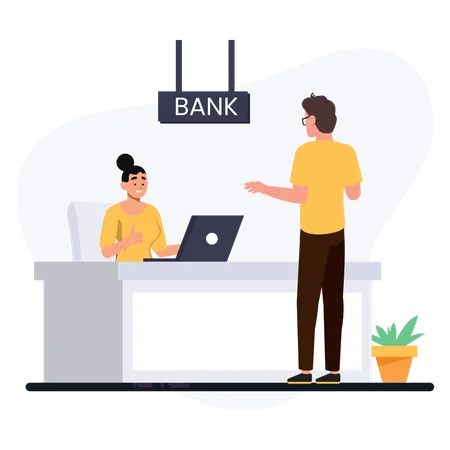 Service bancaire  Illustration