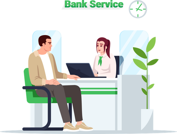 Service bancaire  Illustration