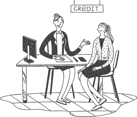Service bancaire  Illustration