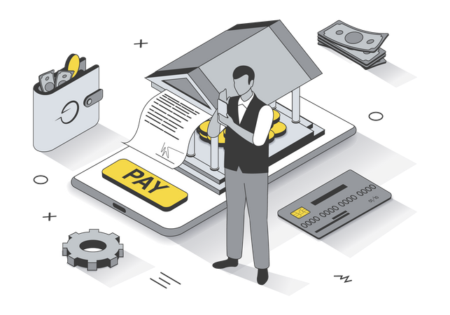 Service bancaire mobile  Illustration
