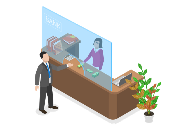 Service bancaire professionnel  Illustration