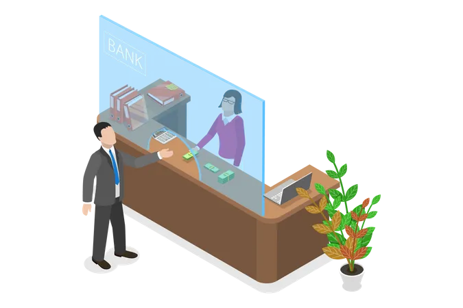 Service bancaire professionnel  Illustration