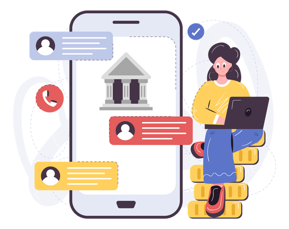 Service client de Neo Bank  Illustration