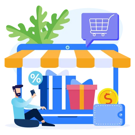 Service d'achat en ligne  Illustration