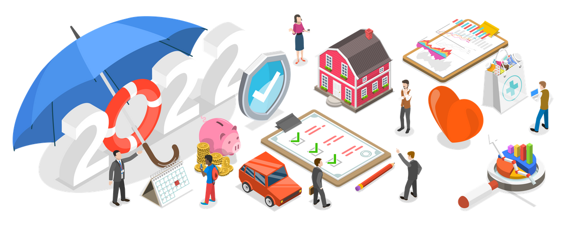 Service d'assurance de 2022  Illustration