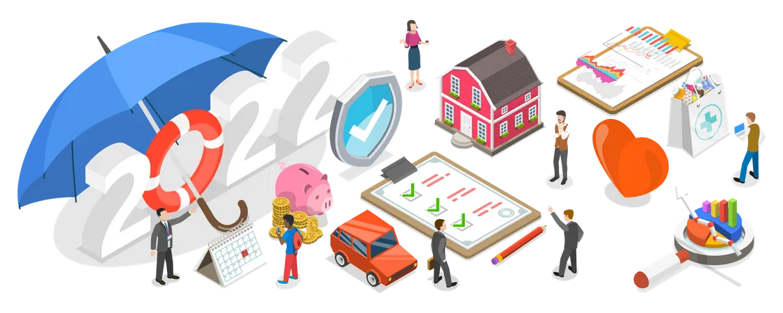 Service d'assurance de 2022  Illustration