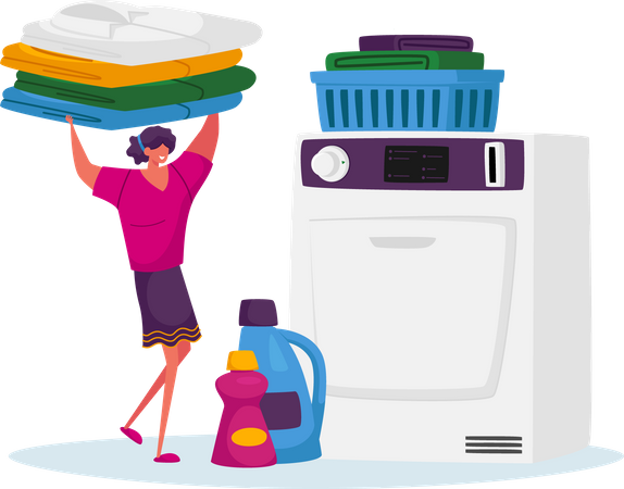 Service de blanchisserie  Illustration