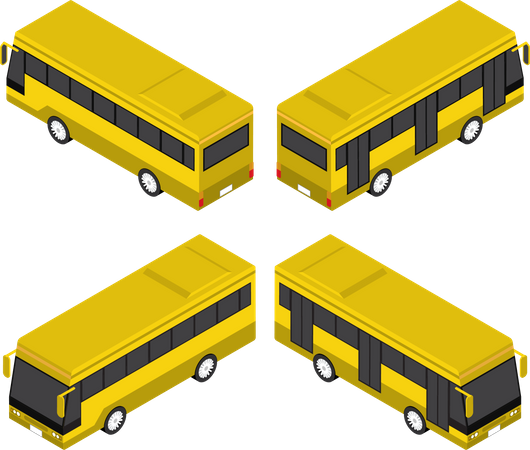 Service de transport en commun par autobus  Illustration