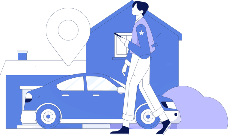 Service de taxi  Illustration