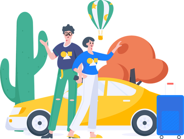 Service de taxi  Illustration