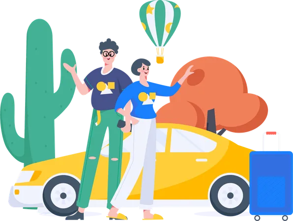 Service de taxi  Illustration