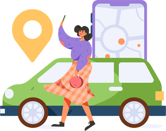 Service de taxi  Illustration