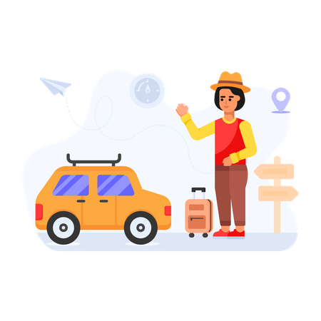 Service de taxi  Illustration