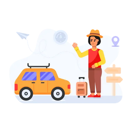 Service de taxi  Illustration