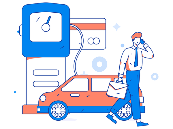 Service de carburant  Illustration